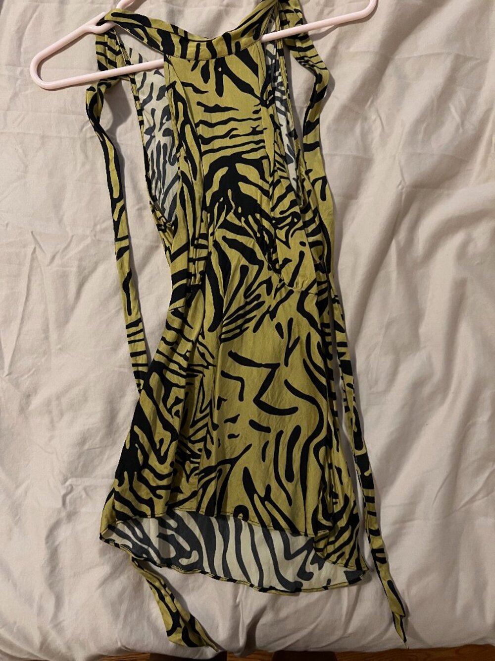 printed 100% silk halter top